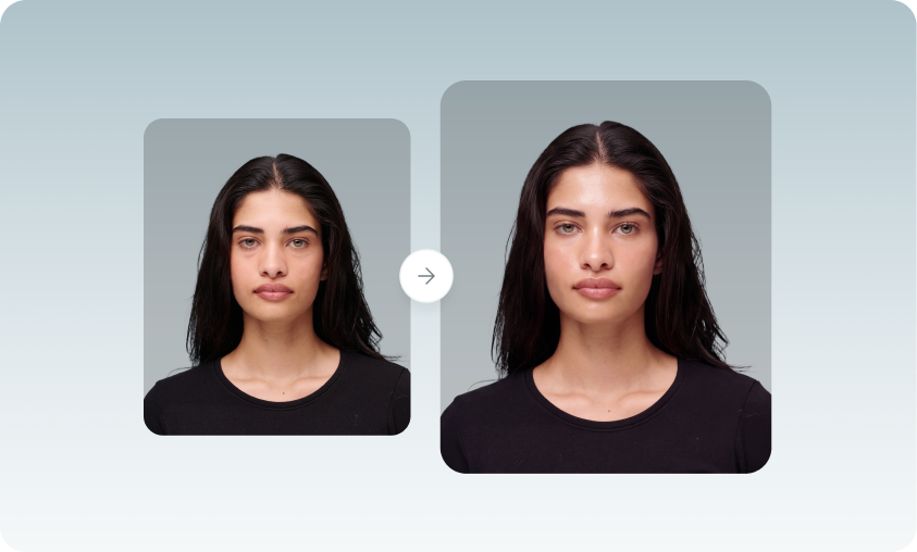 Upload a frontal photo Upload a frontal photo