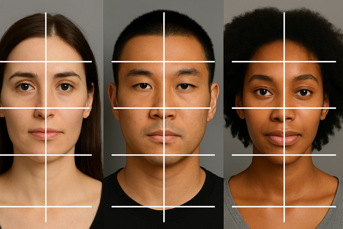 Faces with symmetry lines